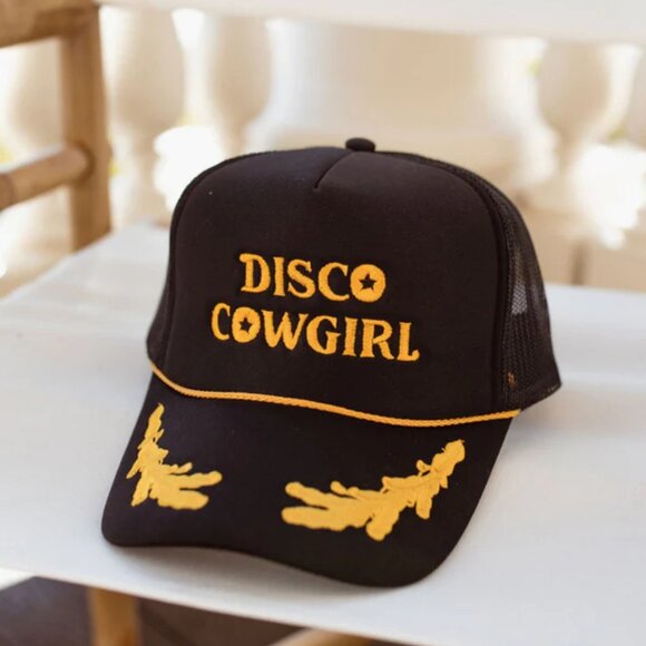 Disco Cowgirl Foam Trucker Hat Womens - Picture 1 of 5